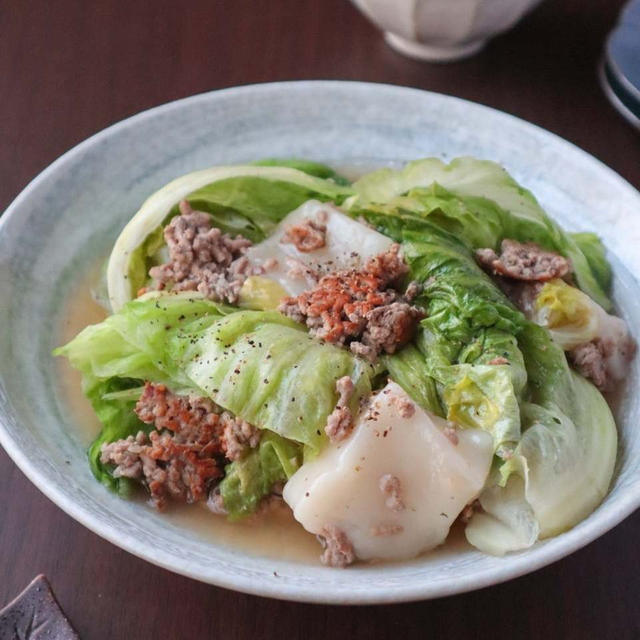 寒い季節はこれ☆ほっこり麻婆レタス餅