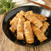 ボリュームたっぷり「厚揚げの豚肉巻き」