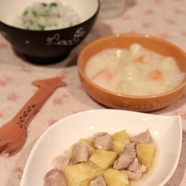 幼児食☆鶏肉とさつまいもの煮物