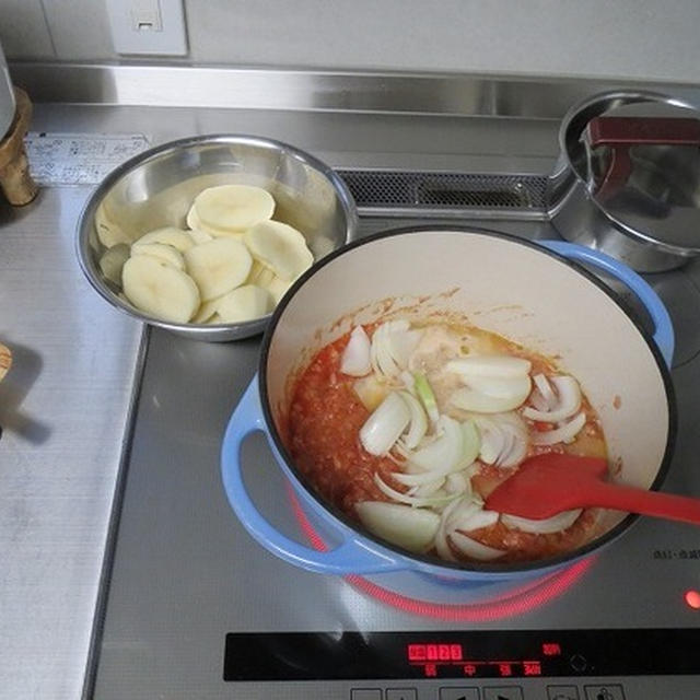 ビールのおつまみ、イタリアンポテトグラタン♪