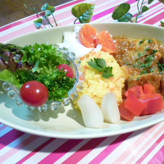 チキンティッカマサラ（インドカレー）で夕ご飯
