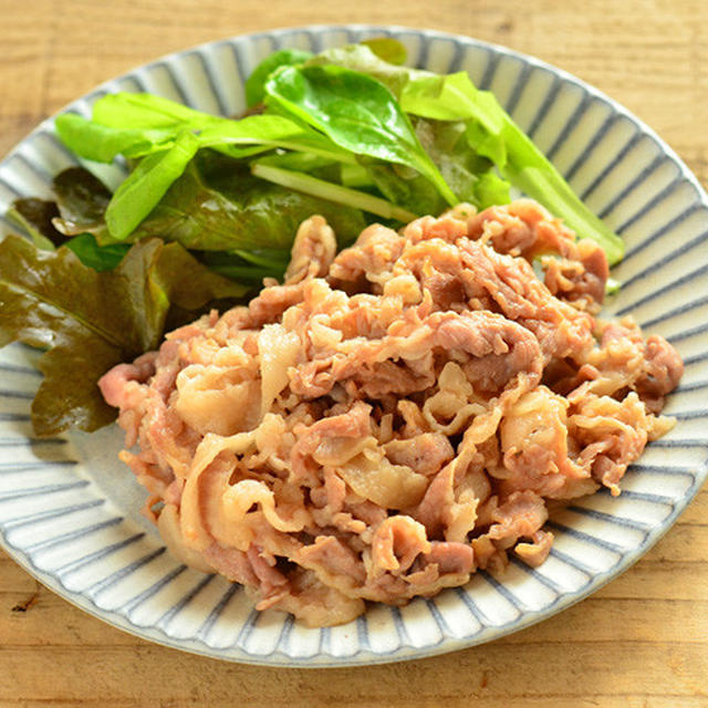 辛くなくて食べやすい。豚肉の和風わさび漬け