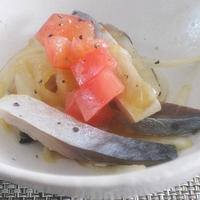しめ鯖と新玉ねぎのポン酢マリネ