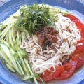 さっぱり＆酸味が嬉しい〜野菜たっぷり！梅もずくのサラダ素麺。 by akkiさん