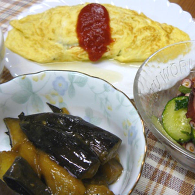 晩ご飯はオムレツ