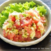 ごま香る♪「マグロのねぎ塩レモン」