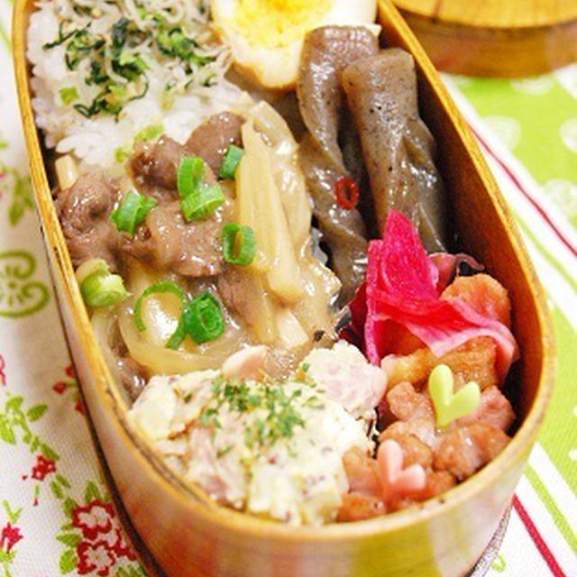 牛肉と白菜の(黒)酢炒め弁当