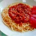 生のトマトと基本の完熟トマトで絶品ミートソース♪ by ponta634さん