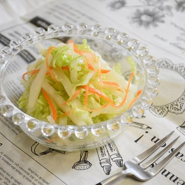 【レシピ】白菜と梨のサラダ