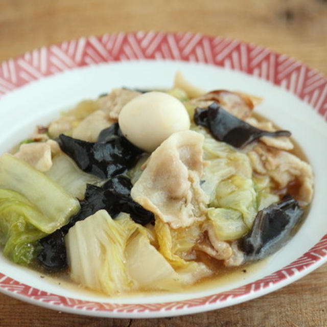 【レシピ】豚バラと白菜のうま煮あんかけ丼ぶり