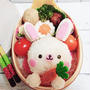 うさぎちゃんおにぎり弁当〖デコ弁〗   #平日お昼ご飯はお弁当or外食