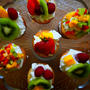 フルーツショートケーキ風カップケーキ-fruits cupcakes-