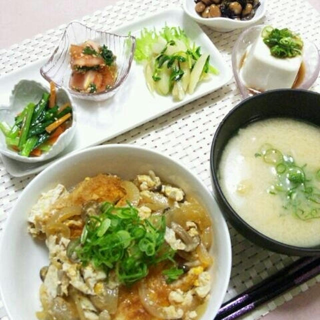 ＊晩ごはん＊～チキンカツ丼～