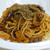 牛肉ときのこのデミパスタ