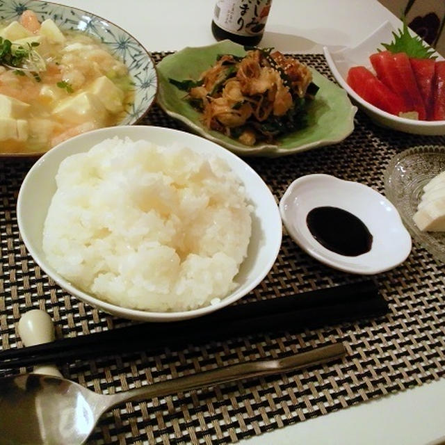 えびと豆腐の塩あんかけとか