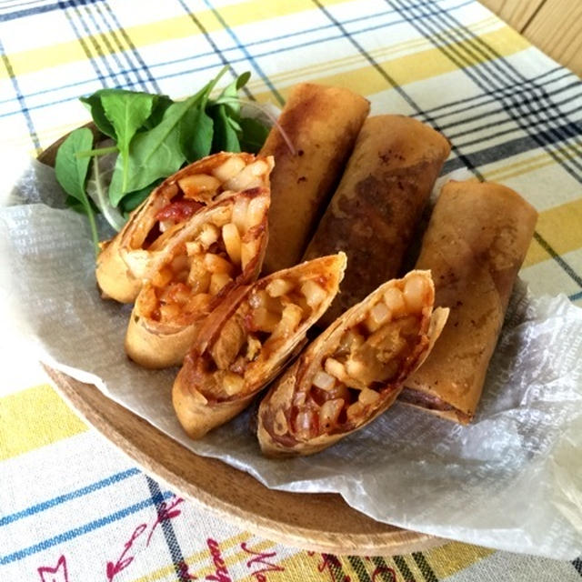 これ、汚れないし、美味し〜よ〜（≧∇≦）カレーうどん春巻き♪ と 1週間をきりました‼︎