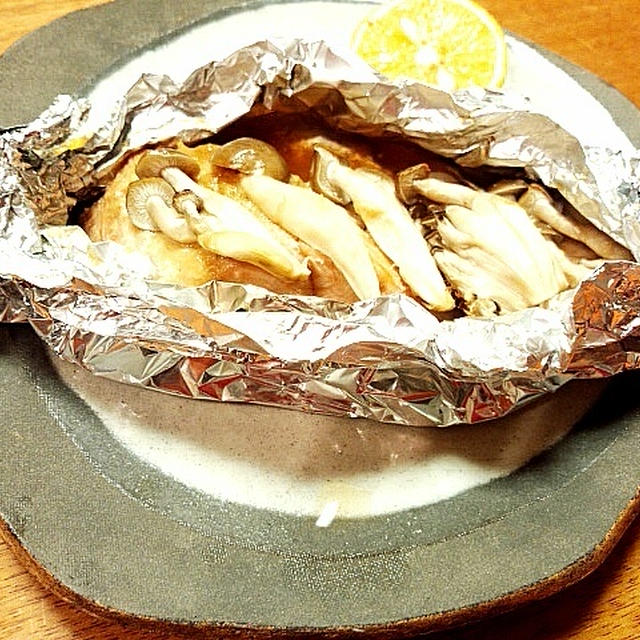 醤油麹鮭としめじのホイル焼き　そして五郎さんの顔がっ！