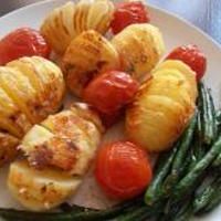 フライパンで簡単にできる　ハッセルバックポテト　（スウェーデン料理）