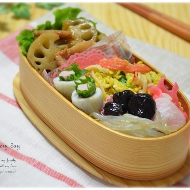 朝からしんどい・・久々の普通お弁当☆