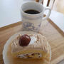 和菓子屋さんのロールケーキ、昨日のおやつ