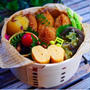 茗荷とゴマのお稲荷さんで秋の旦那くん弁当＊虹のかかる朝