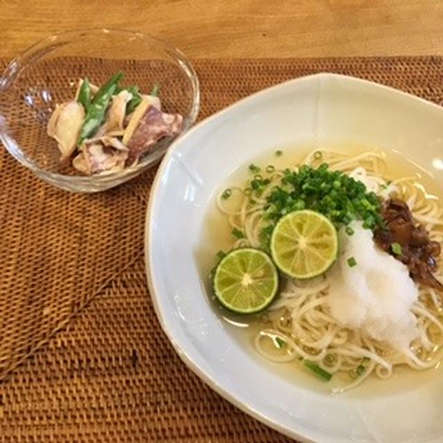 半田麺にはスダチ