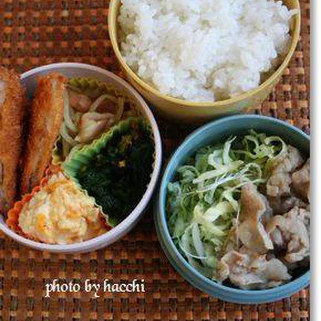 もやしとベーコンのカレー炒め＆豚こまのピエトロ炒め