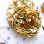 きんぴらごぼうのせ♪ぶっかけ蕎麦