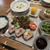 成功した”ミートローフ”の晩ご飯　と　桔梗の花♪
