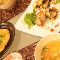 秋刀魚となすの天ぷらと外食