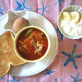 トマトスープで簡単朝ごはん*キムタクご飯弁当*タケノコご飯で夕ご飯