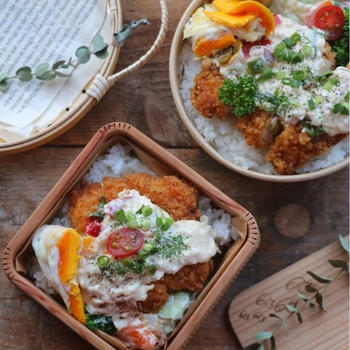 チキン南蛮丼と梅酒
