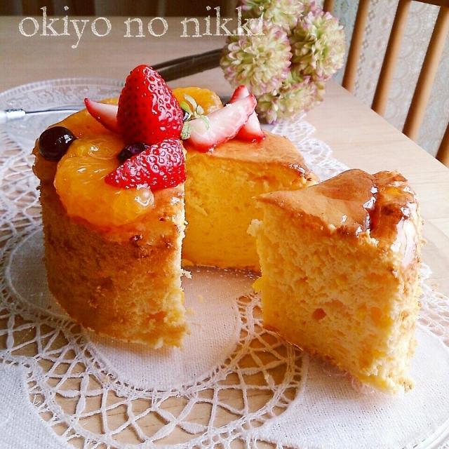 いよかんスフレチーズケーキ。