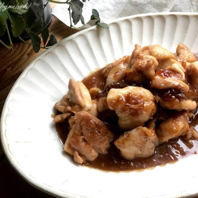 鶏もも肉のねぎ醤油炒め♡