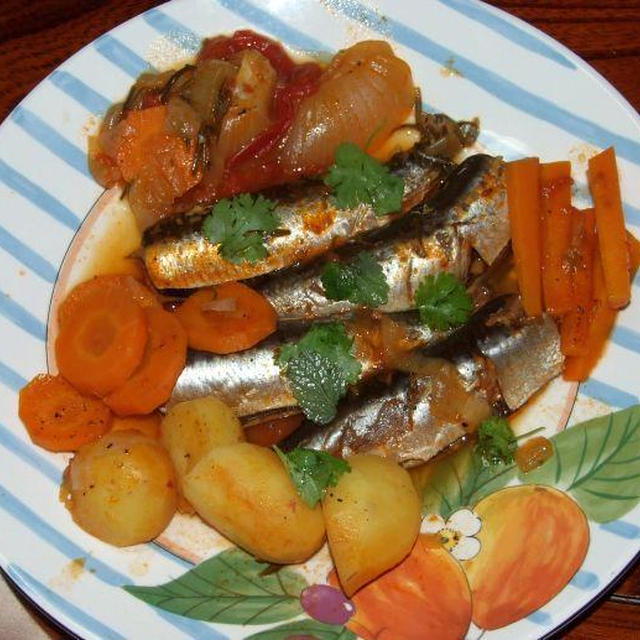 鰯に茄子、長芋、ヨーグルトサラダの晩ご飯