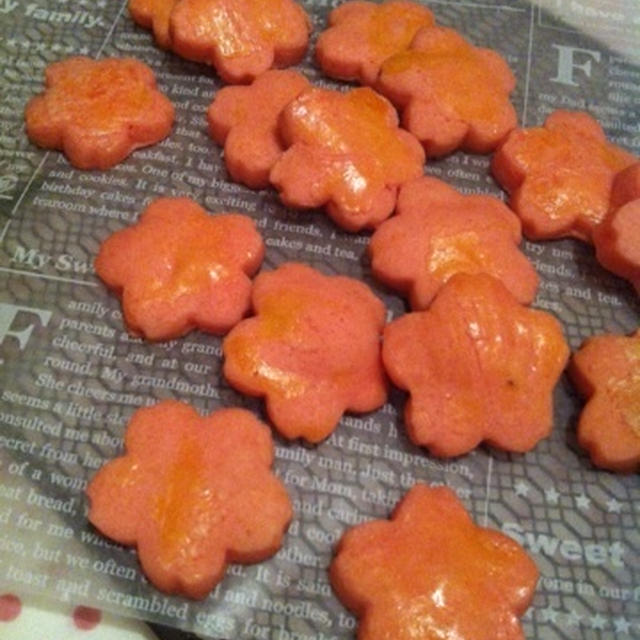 レシピブログさま＆KUREHAさま チンするレシピ　クッキーマジック　桜のクッキー