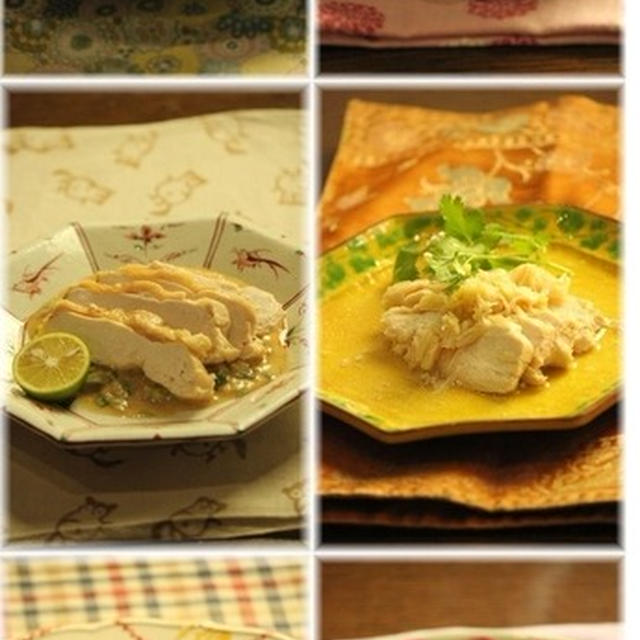 暑いので　楽チン☆手放し蒸し鶏１０recipes♪　と　変わってかわいい　変わらずかわいい。