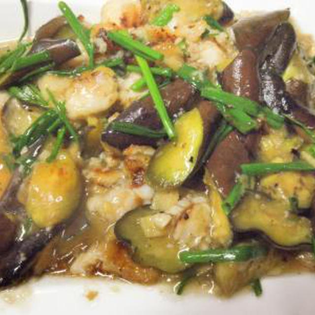 なすと白身魚の炒め煮