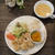 昼カフェ★プレートランチ(カリカリからあげカレー風味）