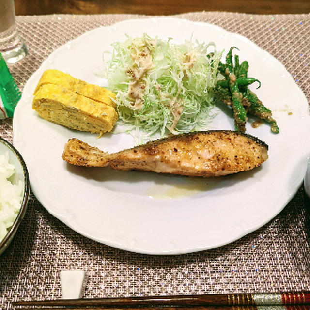 サーモンのガーッリクバターソースソテー