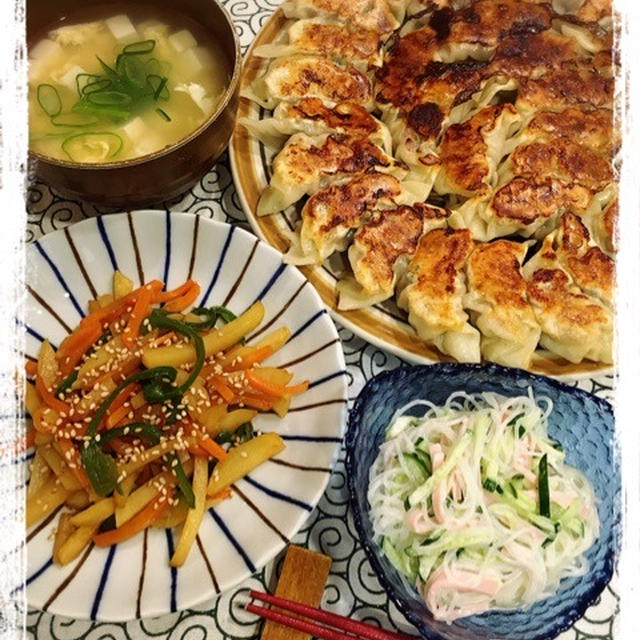 [112円]キャベツ餃子の献立