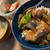 なすと鶏肉の甘ポン酢丼♪