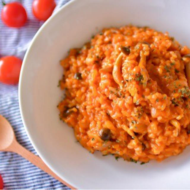 30分で完成 お昼ごはんにオススメ トマトジュースで作るトマトリゾット By Minaさん レシピブログ 料理ブログのレシピ満載