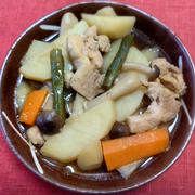 鶏もも肉とじゃがいも他の煮もの