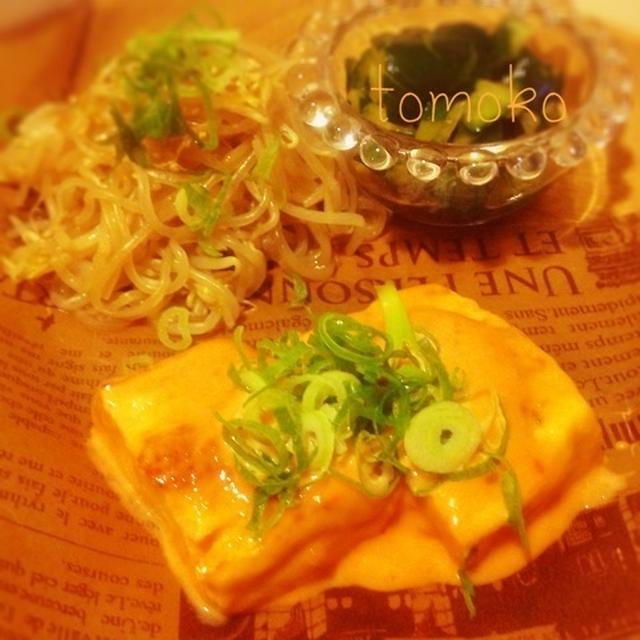 【レシピ】凍らせ豆腐のチリソースステーキ