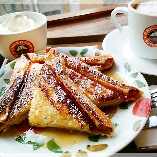 サンマルクカフェ☆できたてホットフレンチ濃厚ソフトクリーム添え490円