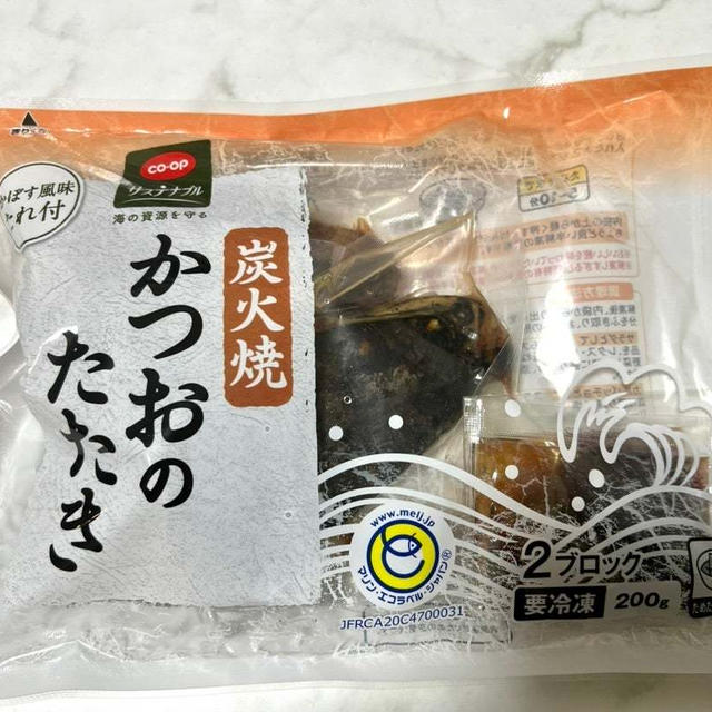 コープサステナブル 炭火焼かつおのたたき  マリンエコラベル　毎月3日から7日は「さかなの日」