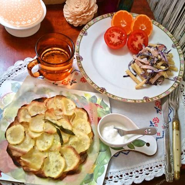 スウィートポテトのガレット セージ風味 ～ 自然な甘さのおさつが美味しい♡