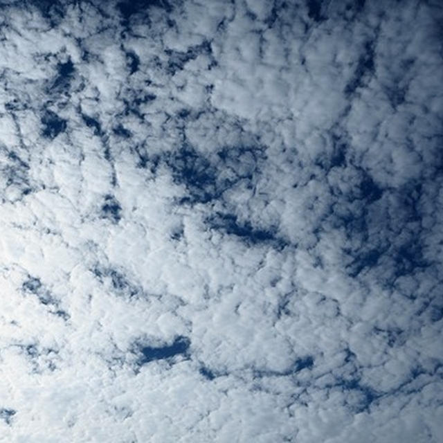 急に涼しく秋空で