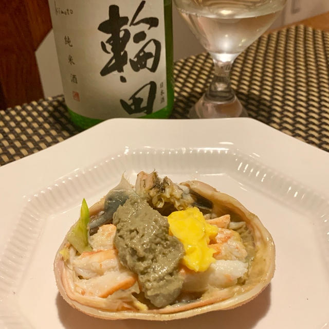 ずわい蟹とうるいのオランデーズ 肝ソース つぶ貝の肝味噌焼き 鰈の麻油 By 酔いどれんぬさん レシピブログ 料理ブログのレシピ満載